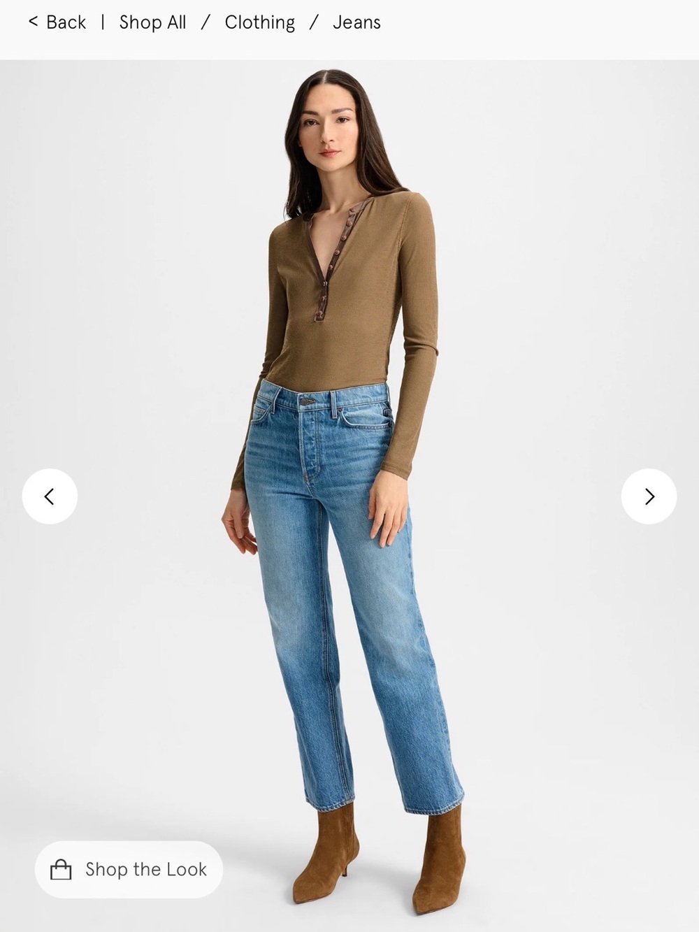 Veronica Beard Leah Straight Leg Jeans - Light Blue Denim - Picture 4 of 5